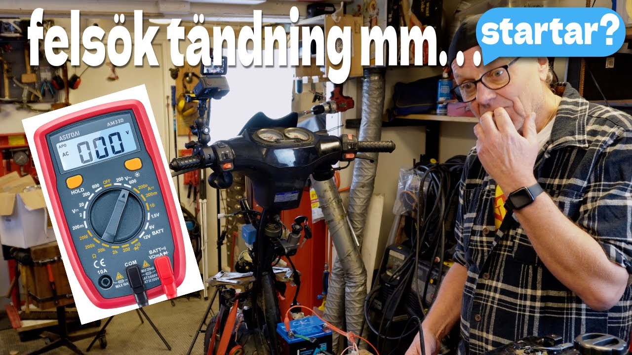 Moped felsökning tändningen mm. Så här gör du!  Baotian moppe Del 5.