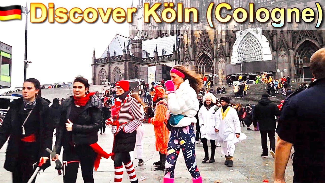 4K Walking In Cologne City - Walk at the Carnival Parade // Germany 2020