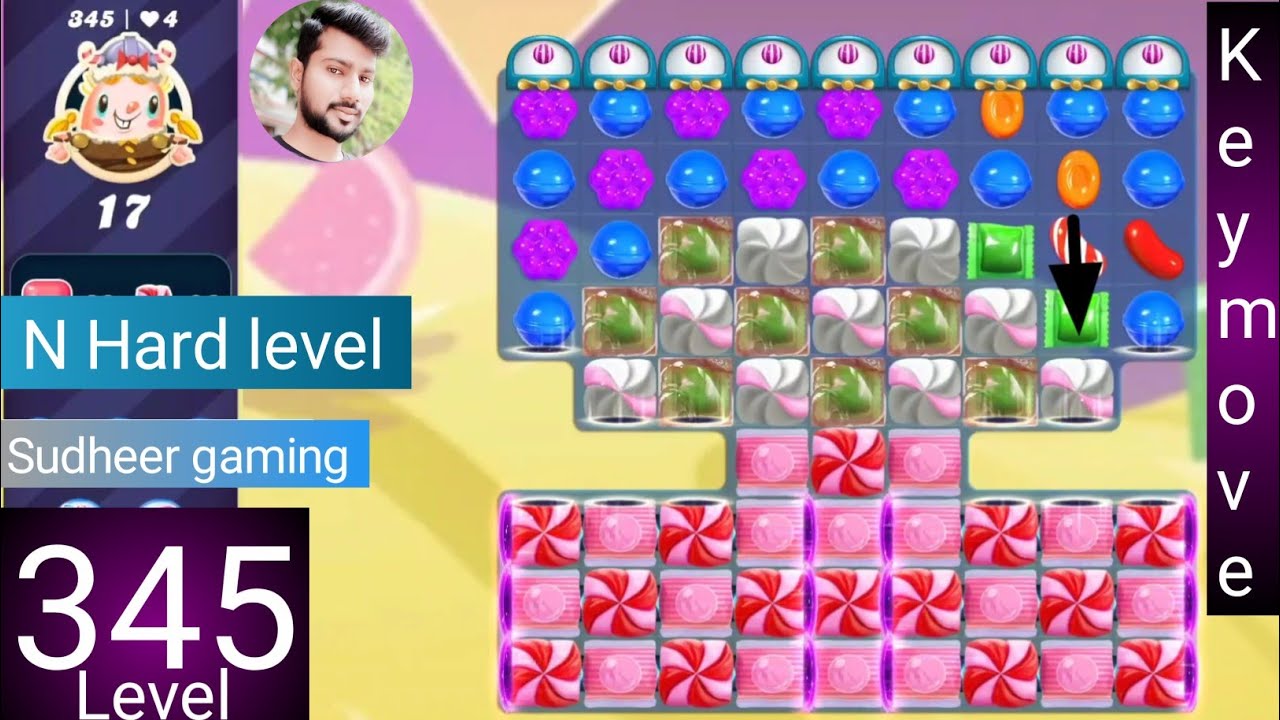 Candy crush saga level 345 ।  N Hard level । No boosters । Candy crush 345 help। Sudheer CC  Gaming