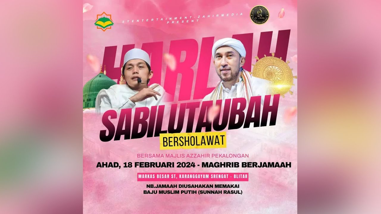 SABILU TAUBAH BERSHOLAWAT dalam rangka Safari Maulid di Ponpes Sabilut Taubah Blitar, 18 Feb 2024