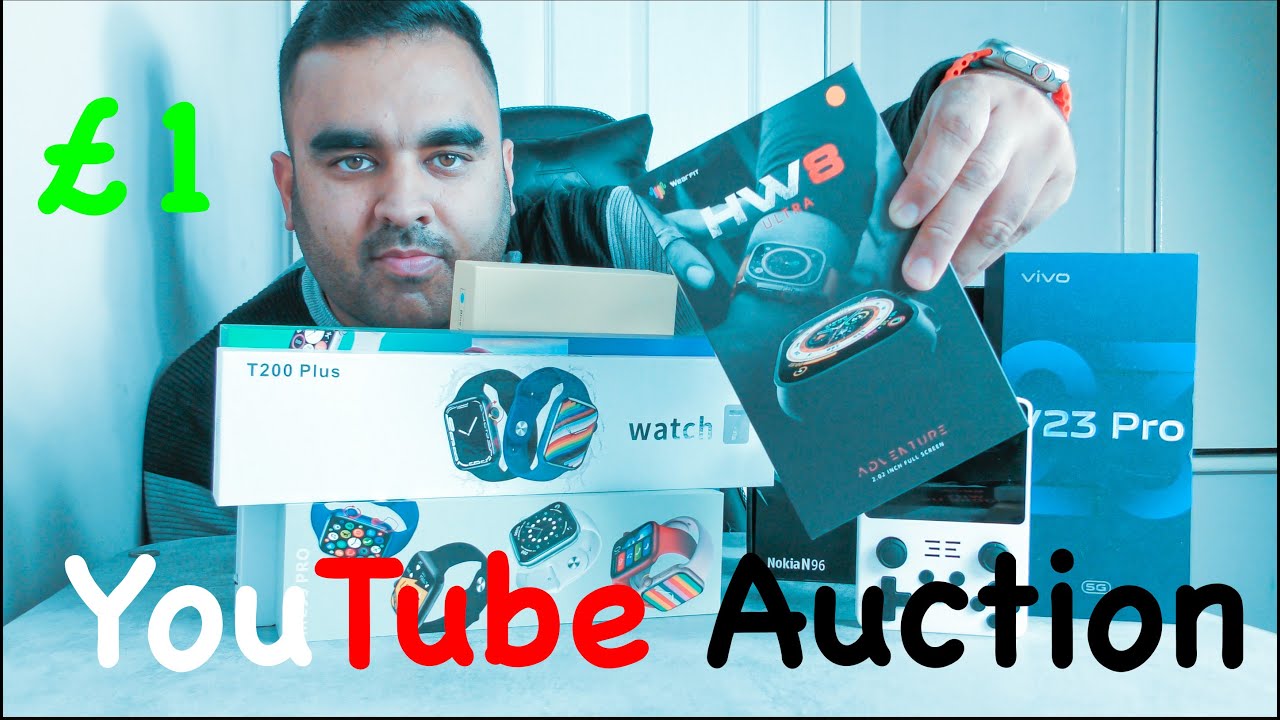 Allsortzz YOUTUBE AUCTION Part 1: HW8 Ultra Smartwatch: &pound;1 Start