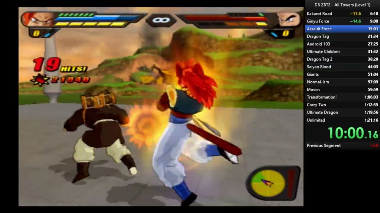 DBZBT2 All Towers (Level 1) 1 Hour 17 Minutes 13 Seconds