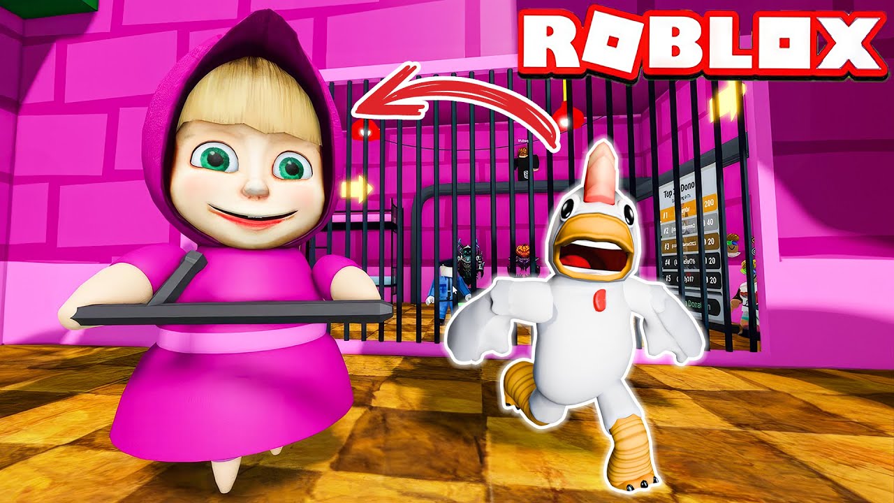 MAŞA İLE KOCA AYININ HAPİSHANESİNDEN KAÇTIK !! 😱 Roblox