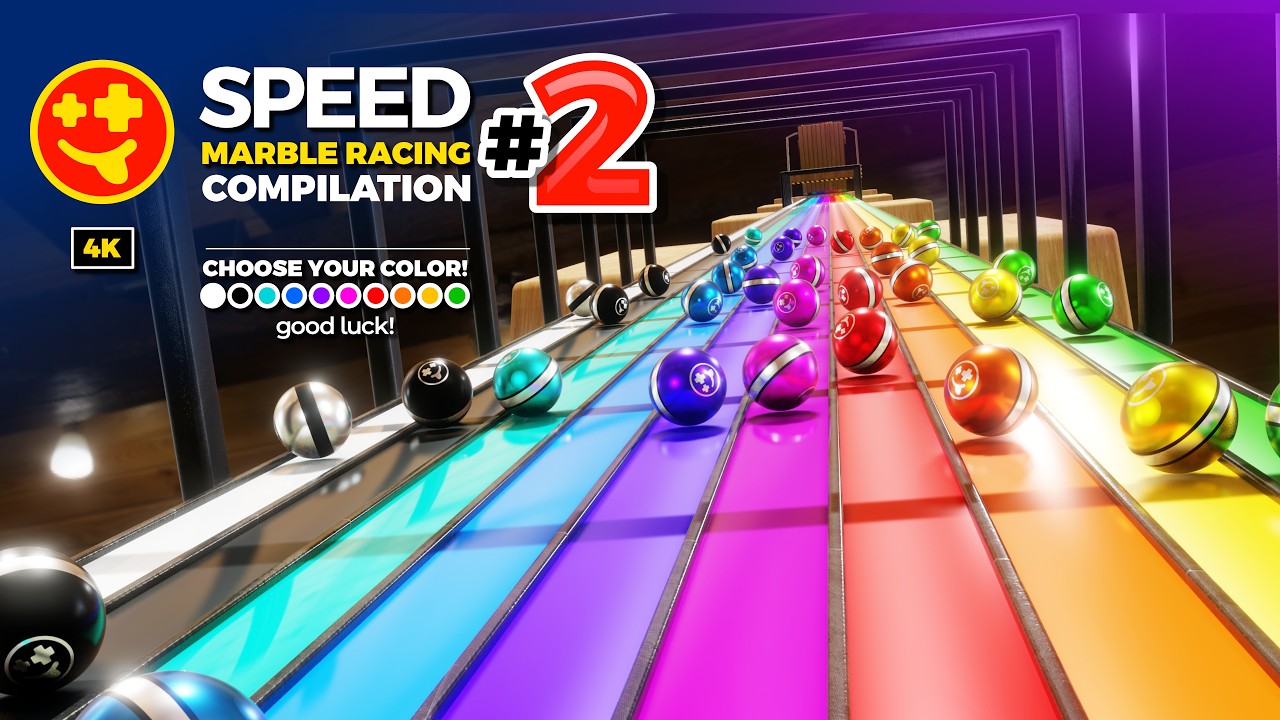 Подборка Marble Racing: СКОРОСТЬ 2! | #marbles #marblerun #marblerace #asmr #sensory