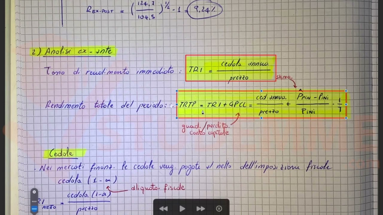 ANALISI DI UN TITOLO OBBLIGAZIONARIO | video riassunto matematica finanziaria