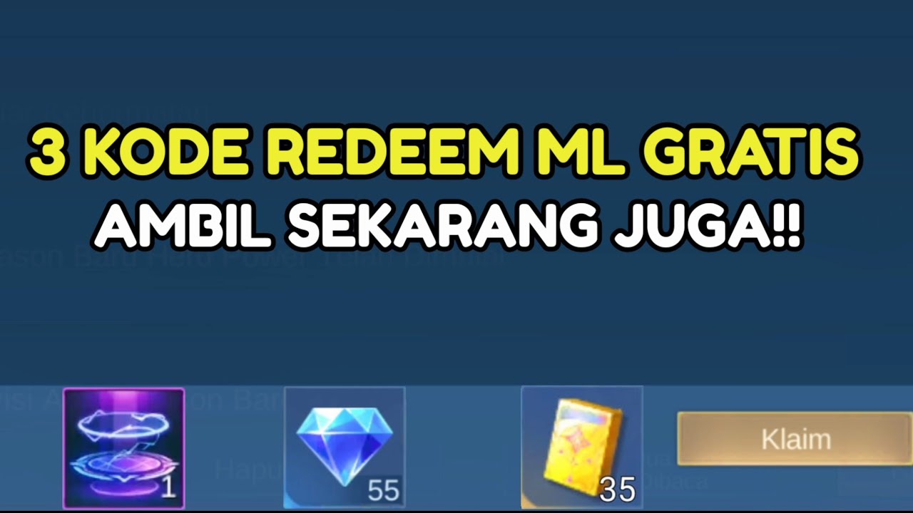 BURUAN AMBIL! 3 KODE REDEEM ML TERBARU KODE REDEEM MOBILE LEGENDS HARI INI UPDATE JANUARI 2025