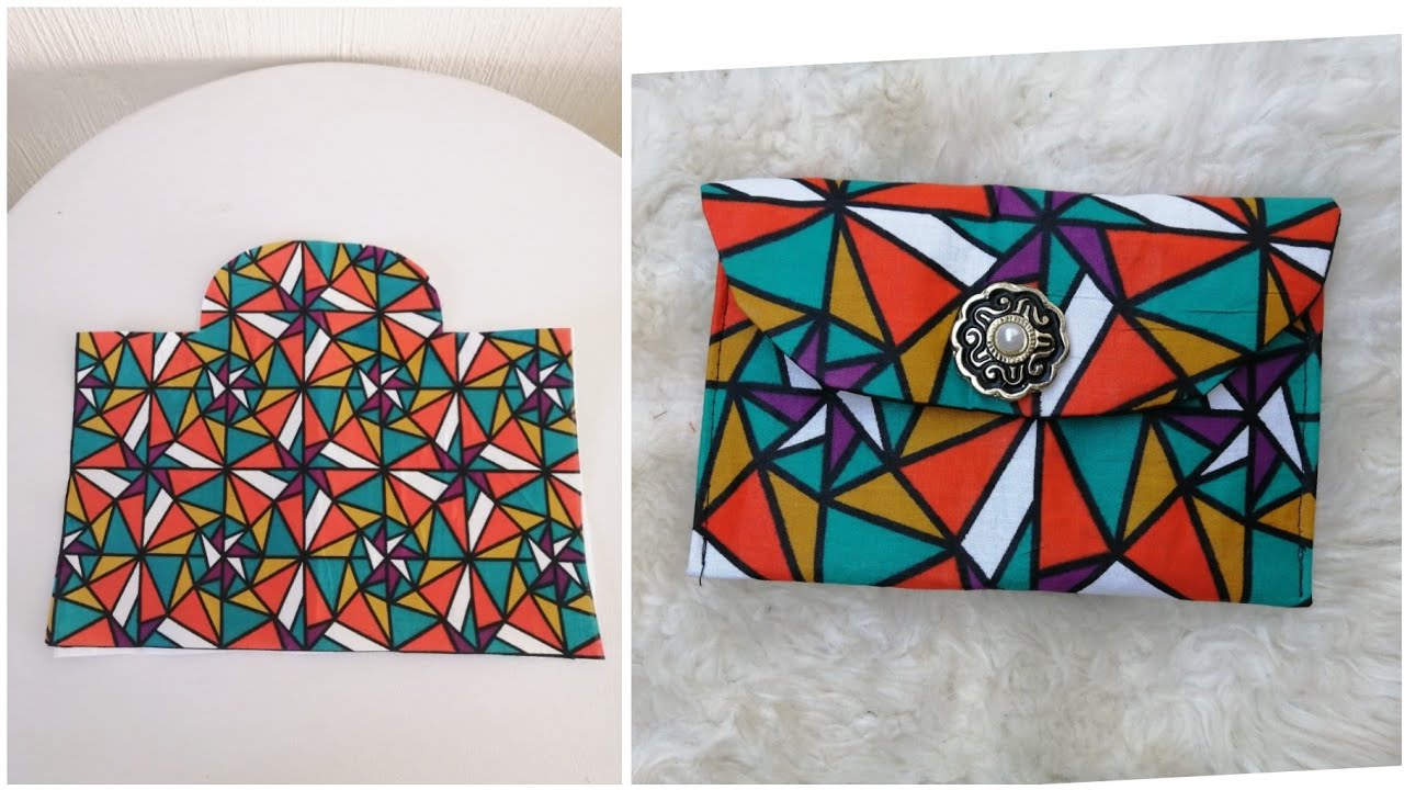DIY Multi-Pocket Purse/Clutch Sewing with one Piece of fabric