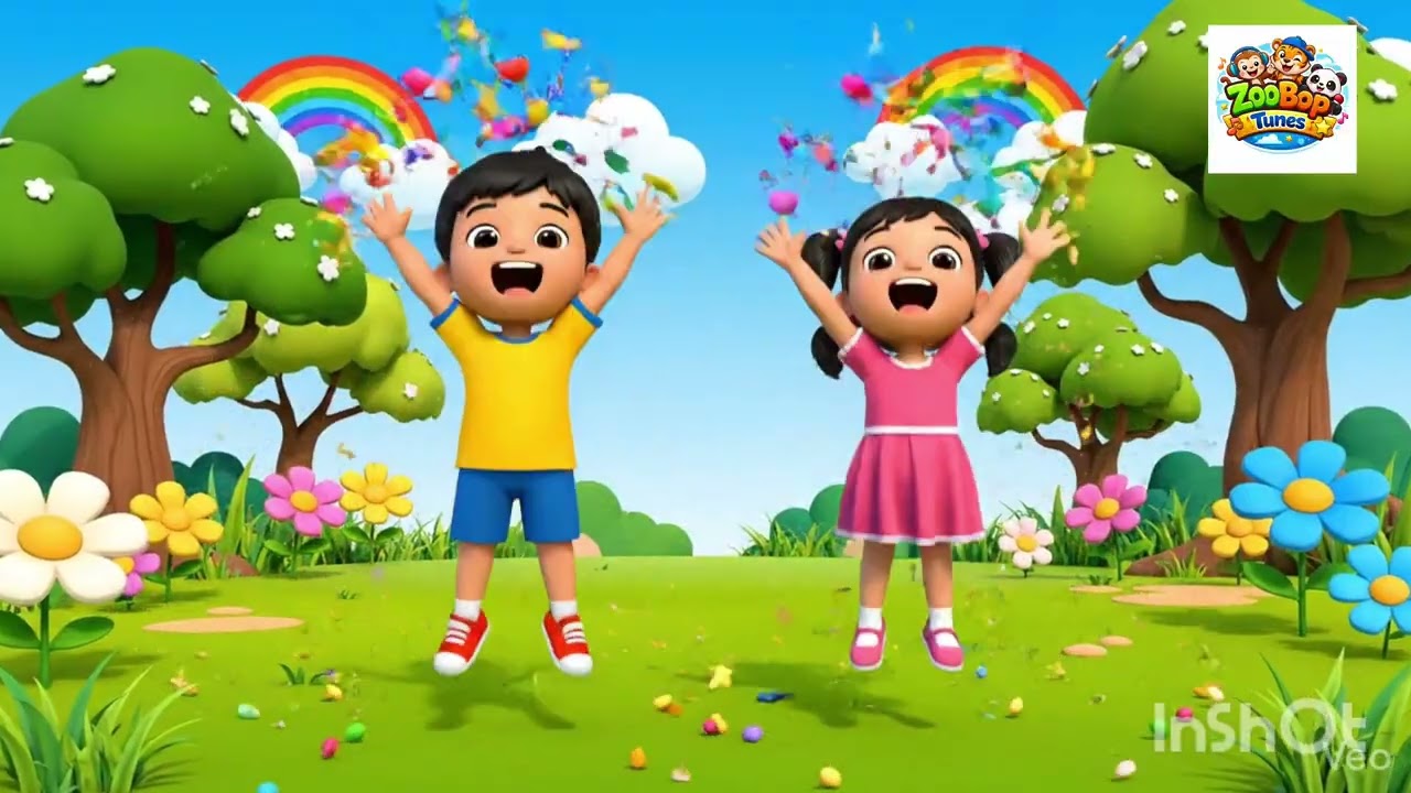 Tun Tun Rhymes for Kids | Happy Cartoon Animals Song | ZooBop Tunes