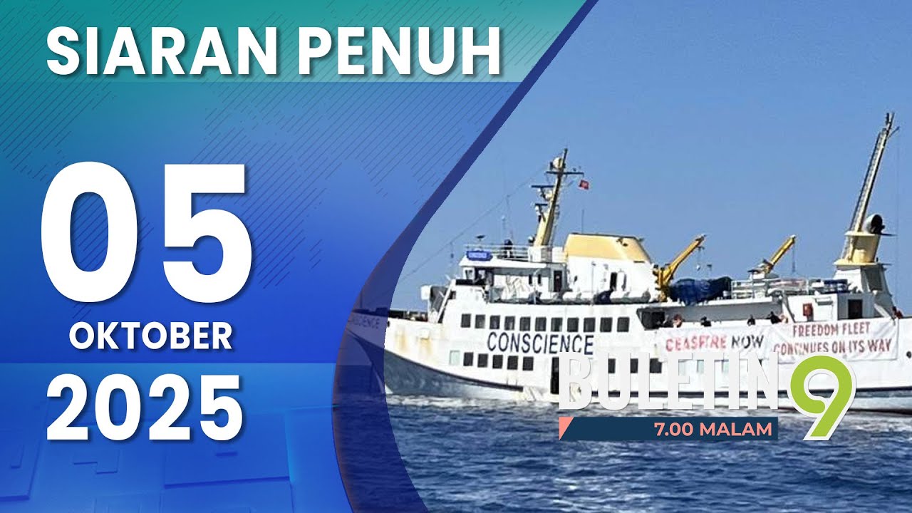 Kapal Conscience Dijangka Tiba Di Gaza Rabu Ini | Buletin TV9, 5 Oktober 2025