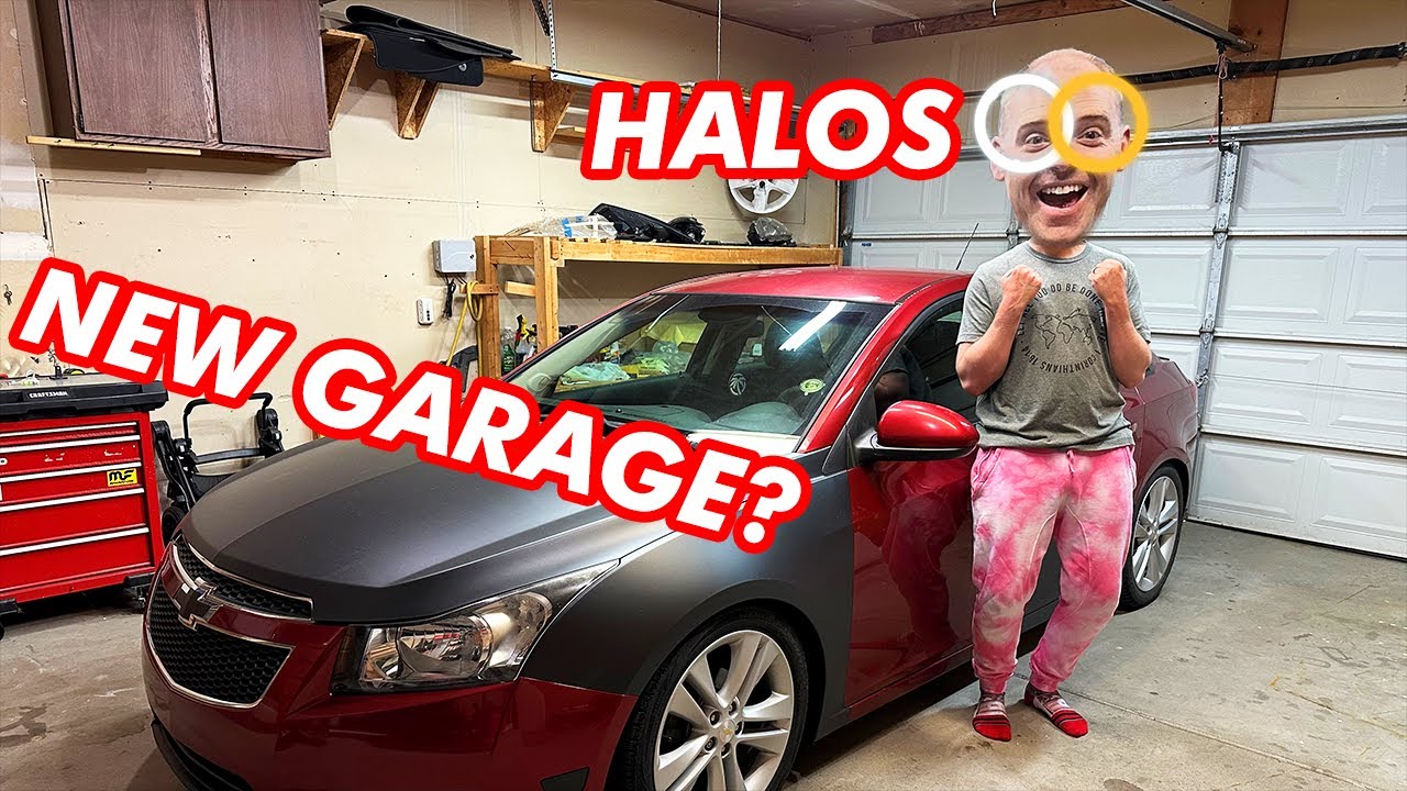 Chevy Cruze HID Projector Retrofit | PT 2 (HALOS AND MOUNTING PROJECTORS) [NEW GARAGE?]