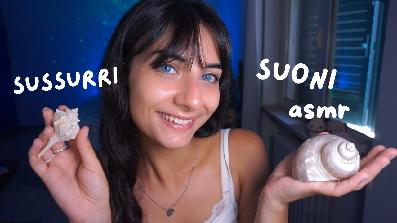 ASMR ita 🐚 Sussurri e Suoni sulla mia Collezione di Conchiglie (pure whispering)