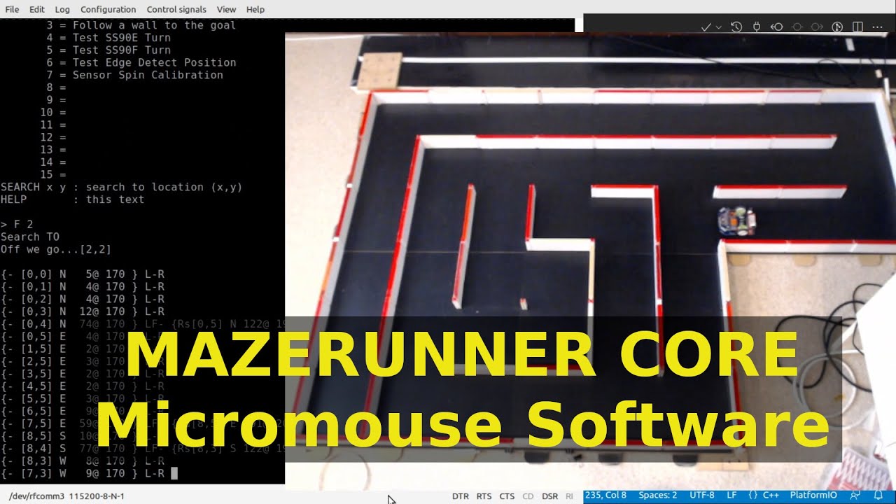 Mazerunner Core: Complete starter software for the UKMARSBOT micromouse.