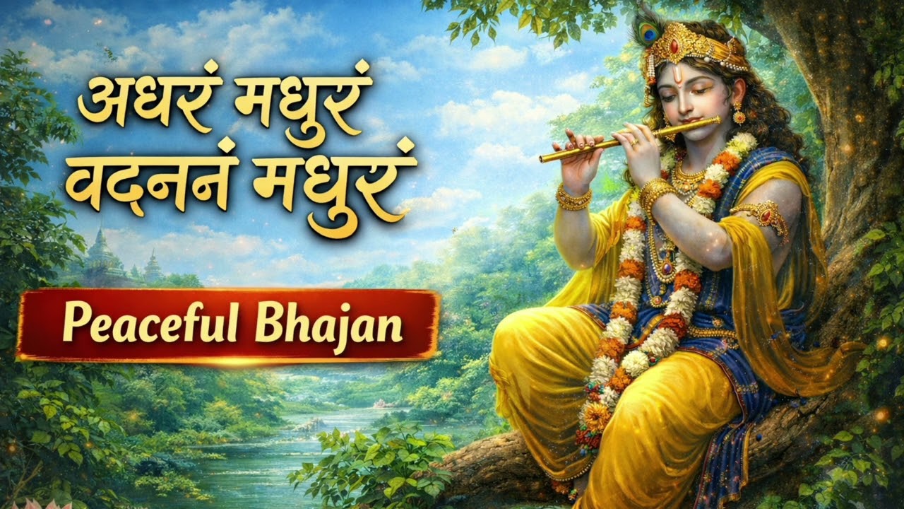अधरं मधुरं वदनं मधुरं | Madhurashtakam | Beautiful Krishna Bhajan | Peaceful Bhakti Song