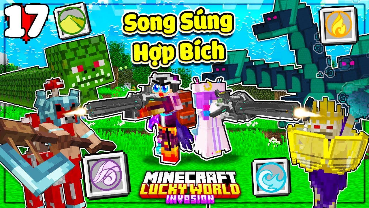 Minecraft Sinh Tồn LuckyBlock * TẬP 17 | LỘC BIẾN BÉ HẦU GÁI THÀNH XẠ THỦ VIP ĐI SĂN BOSS 1 MÌNH??