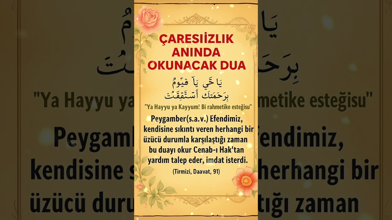 &Ccedil;aresizlik Anında Okunacak Dua  Allah&rsquo;tan Yardım Dileyen Dua🤲