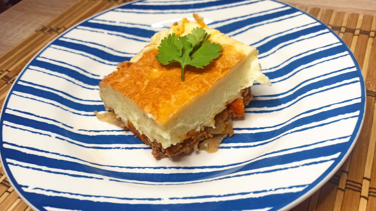 Pastel de carne y patata. Sencillo y rico, mambo cecotec.