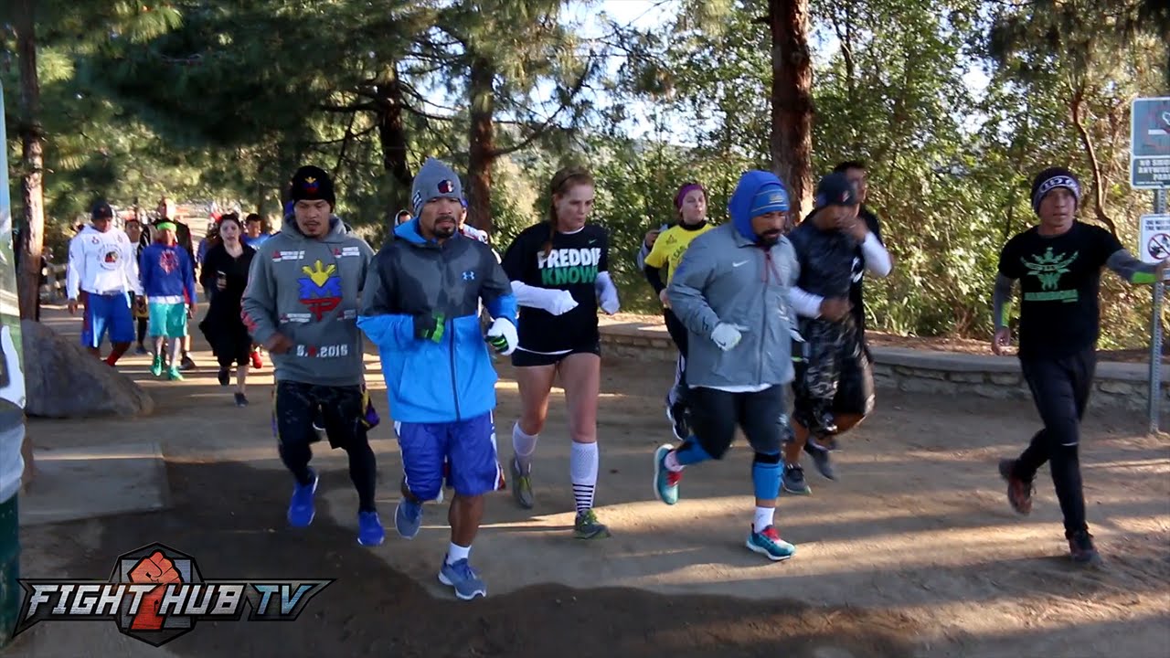 Manny Pacquiao's COMPLETE Mountain Workout- Trains for speed & legs PLUS abs!