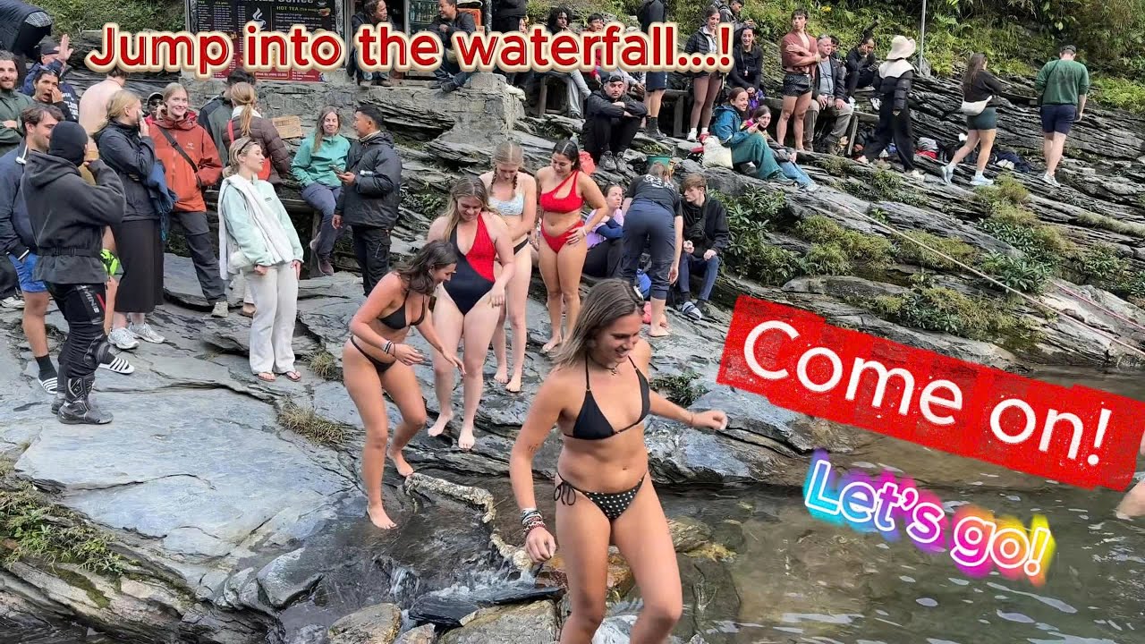 Unbelievable 50-Meter Waterfall Jumps Into Icy Waters!🔥#travel #waterfall