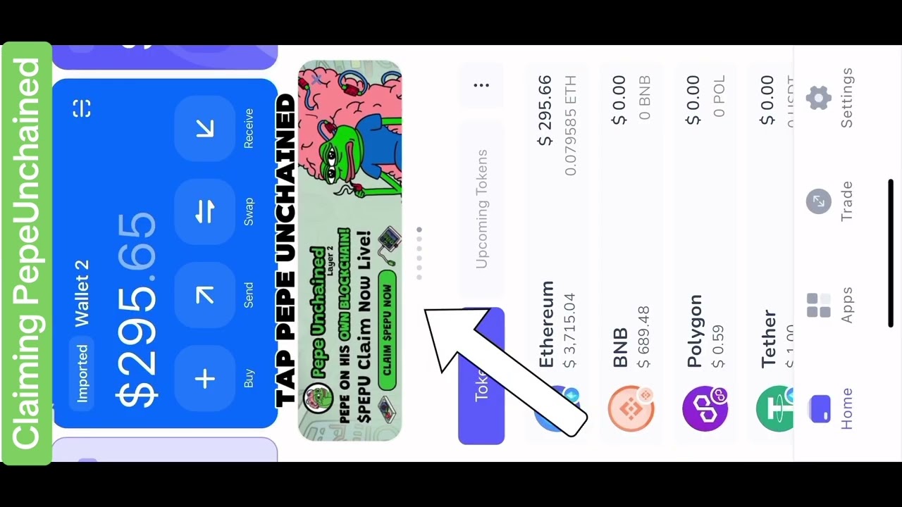 Claim Pepe Unchained Tokens with MetaMask