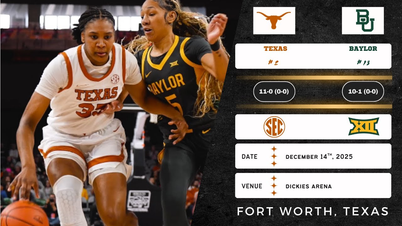 № 2 Техас против № 13 Бэйлор | Турнир espnw Invitational 2025 | 14.12.25