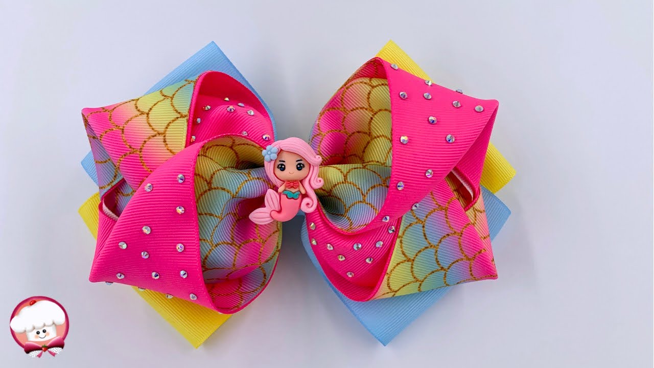 como hacer moños para niñas / lazos de listón para niñas / moños con listón de 7.5 cm / moños