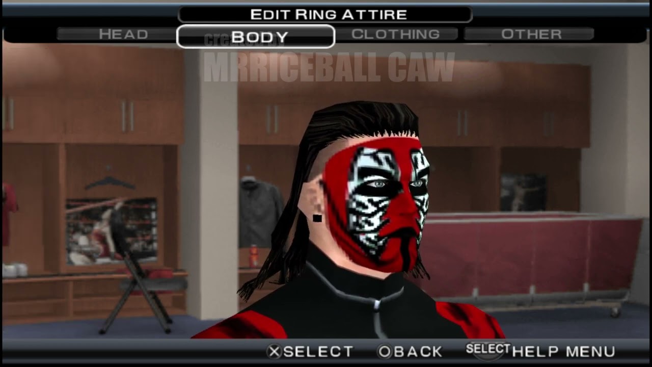 Jeff hardy Red Face Paint PSP CAW | SVR2011 CAW PS2 PSP MRRICEBALL CAW