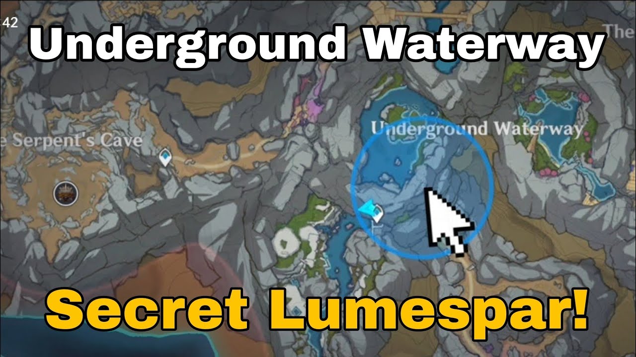 Underground Waterway The Chasm - Secret Lumenspar | Genshin Impact