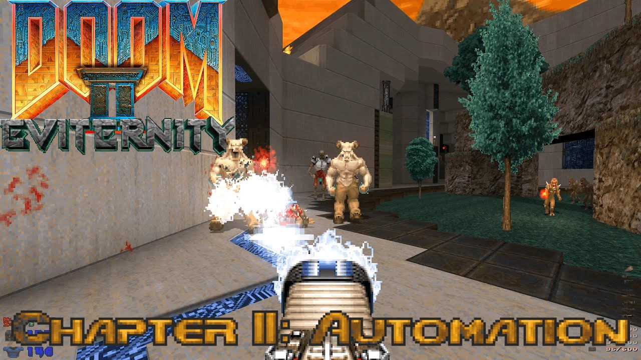 Doom II: EVITERNITY megawad Chapter II: Automation - playthrough UV 100% secrets