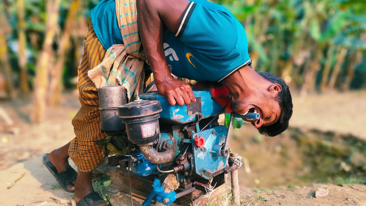 Chalo Machine video !! Unbelievable Village Boy 15 Hp Machine Started video 