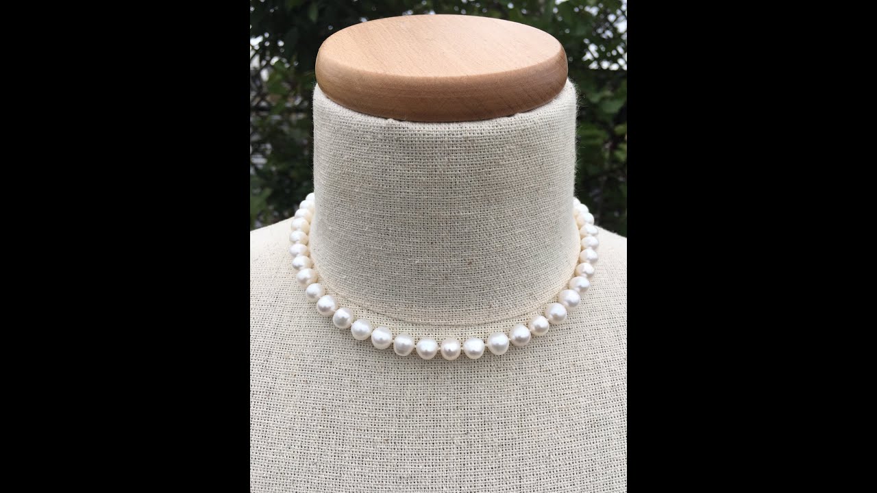 How to knot and make a pearl necklace - easy tutorial