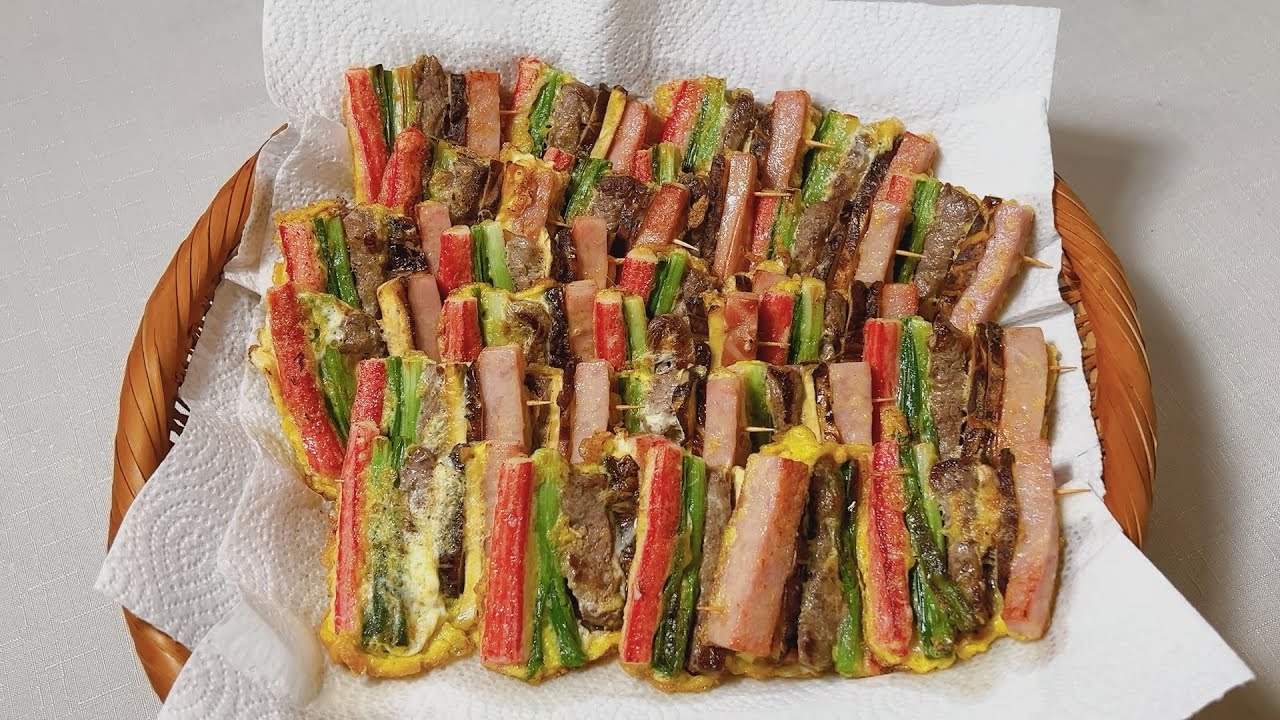 알록달록 소고기 산적 꼬치전 만들기