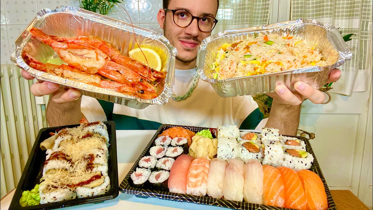 SUSHI MUKBANG 🍣 ASMR ITA EATING SOUNDS 🍱