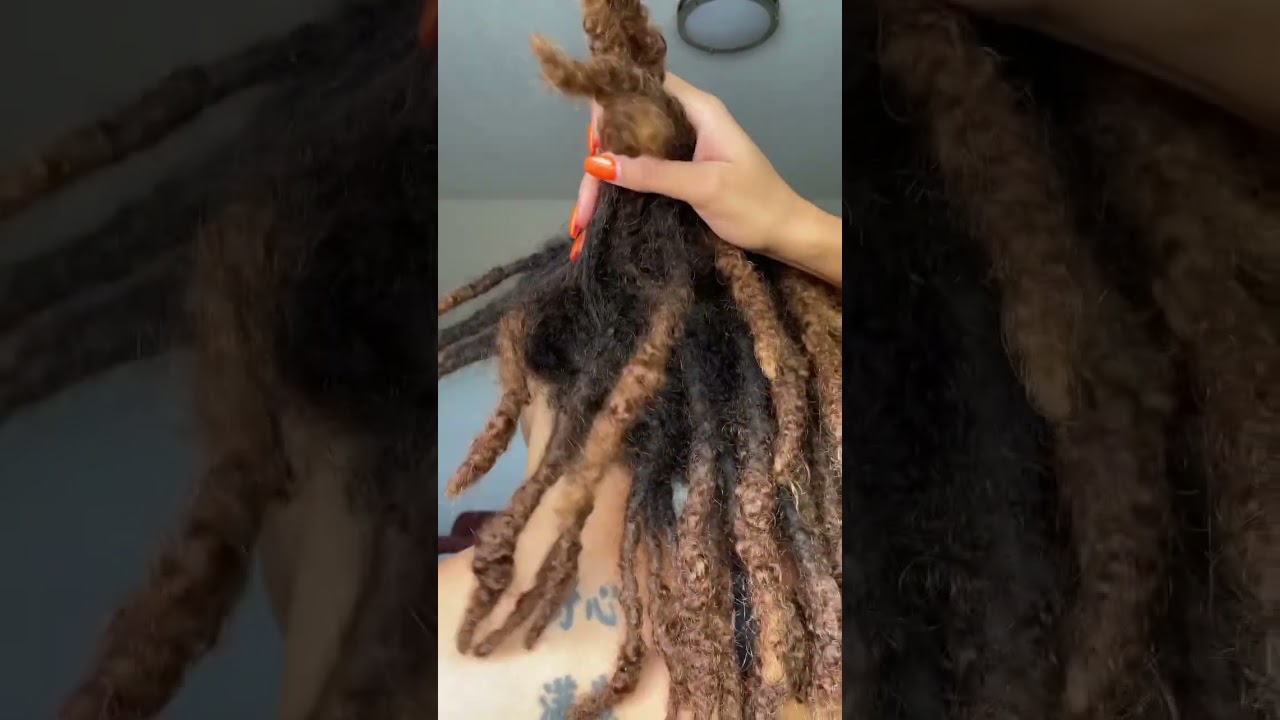 Locs Stuck Together Again !!😩🌚 #womenwithlocs #retwist #shorts #locjourney #thicklocs #locstyles