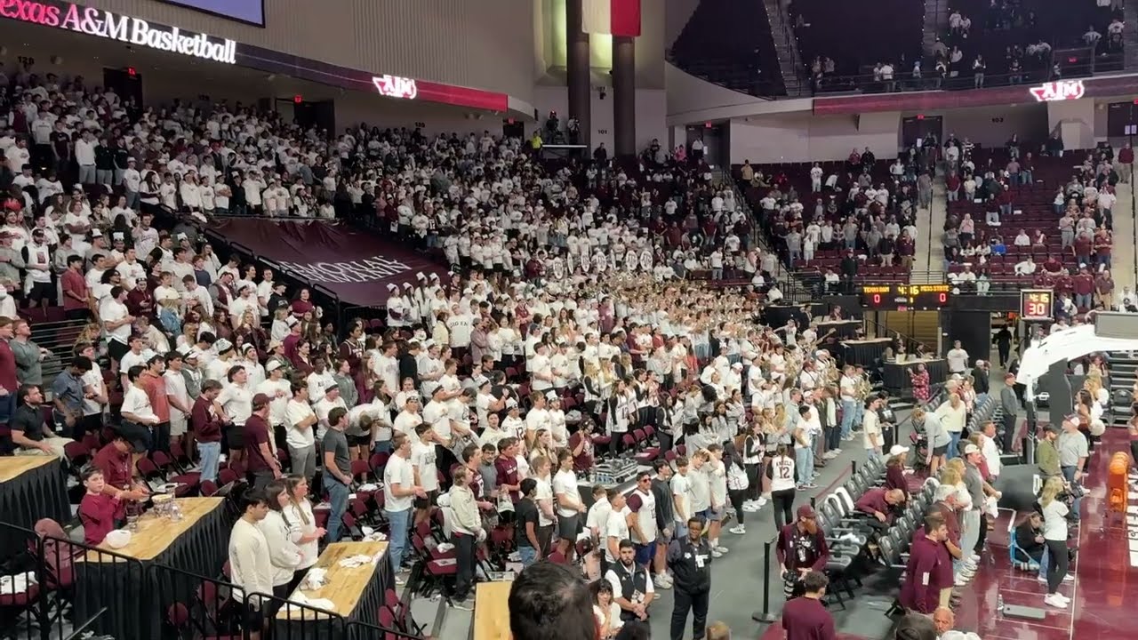 Aggie War Hymn Basketball Texas A&M vs Mississippi State 2026