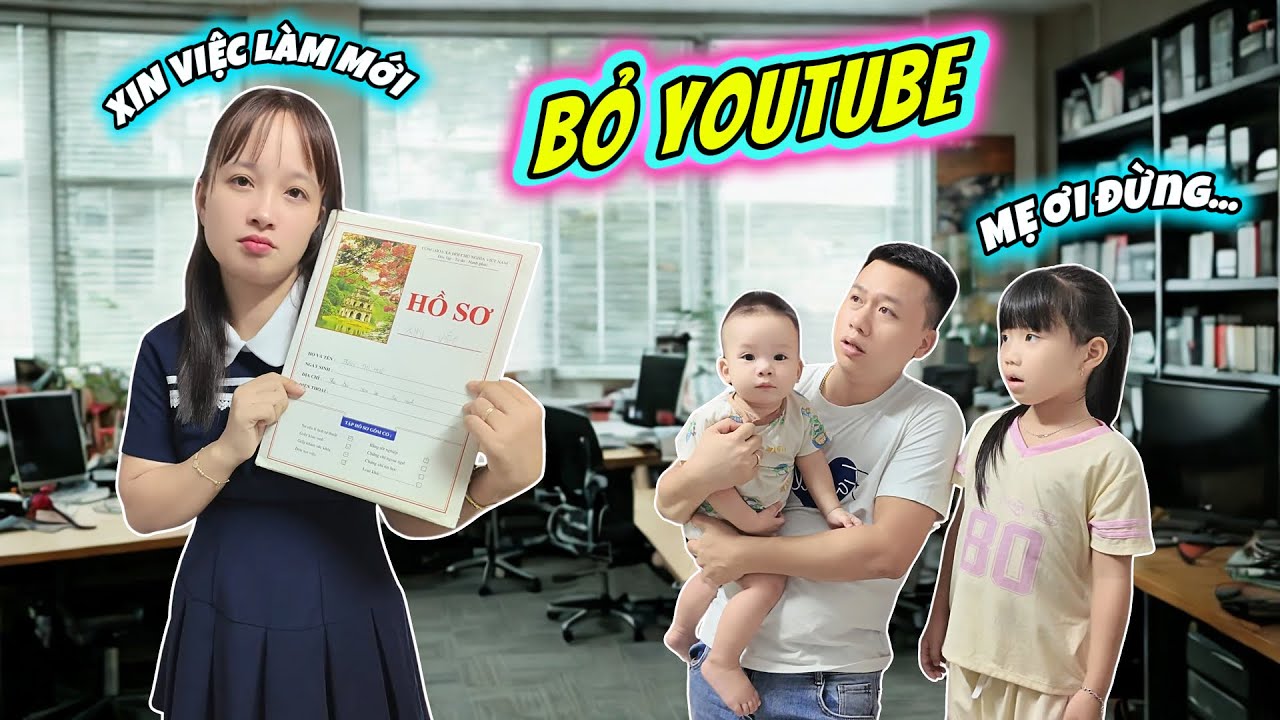 Mẹ Huế Tr&ecirc;u Bố Ho&agrave;ng, MiMi, MiLo Bỏ Youtube Đi Xin Việc L&agrave;m Mới Xem Phản Ứng Của Mọi Người Thế N&agrave;o?