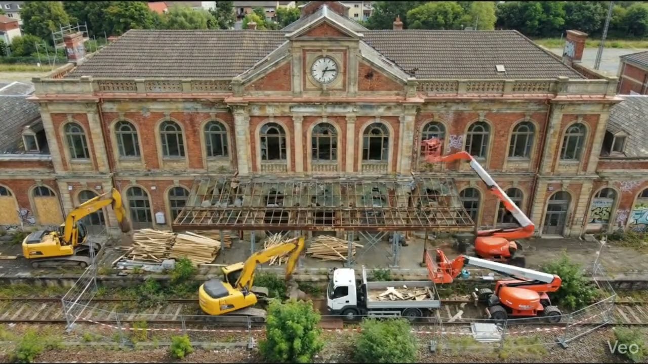 Abandoned Train Station Transformation | Cinematic Drone Renovation Time-Lapse
