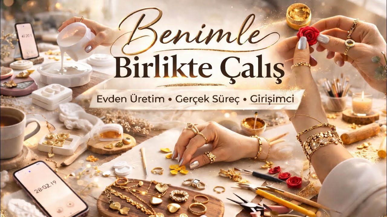 Bana eşlik edin birlikte çalışalım | Küçük işletme ve üretim | Polimer kil küpe yapımı | Taş tozu 📌 
