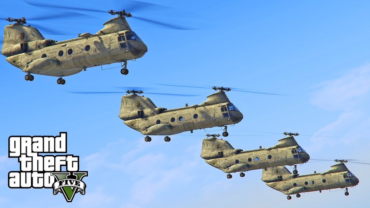 GTA 5 - Little Bird Down! Military ARMY Patrol Episode #70 Chopper Crew Rescue (AC-130 Mod)