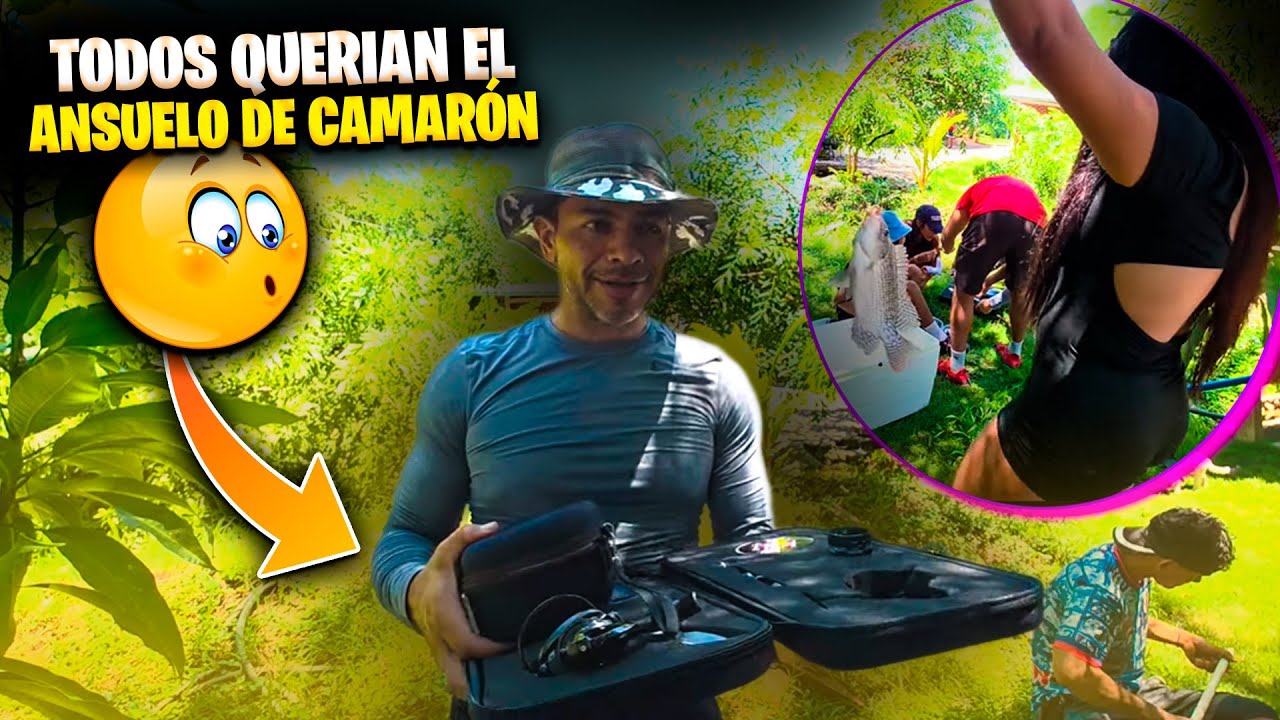 Camarón no está dispuesto a batallar y llegó bien preparado. Que gran tilapia agarró Keysi.