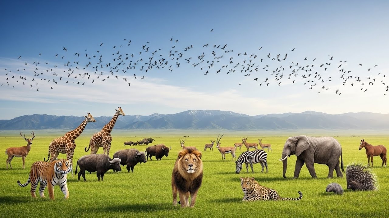 Animal Kingdom 4K: Majestic Wildlife & Peaceful Natural Scenery | Relaxing Nature Sounds