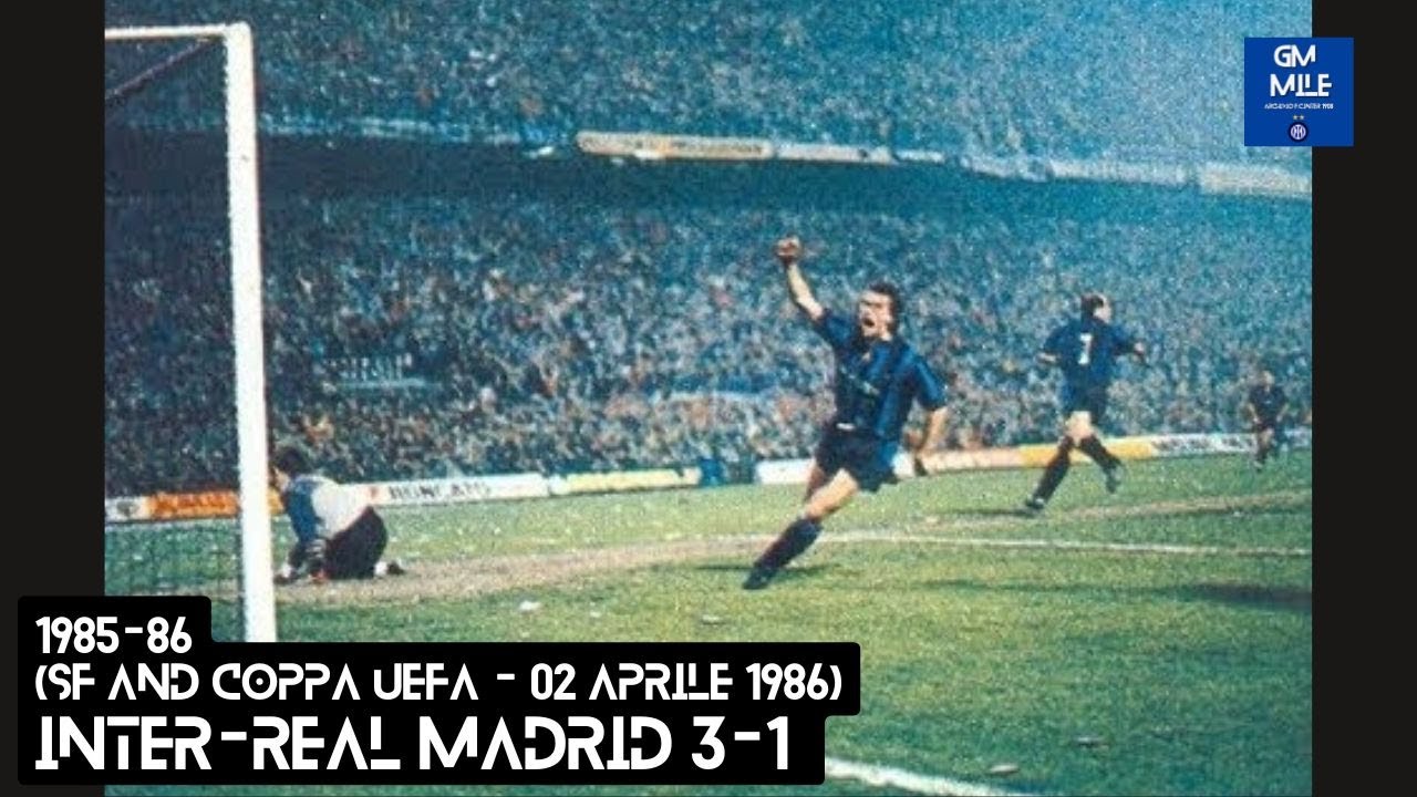 1985-86 (SF And Coppa UEFA - 02-04-1986) INTER-Real Madrid 3-1 Sintesi 45 Minuti Rai/InterChannel