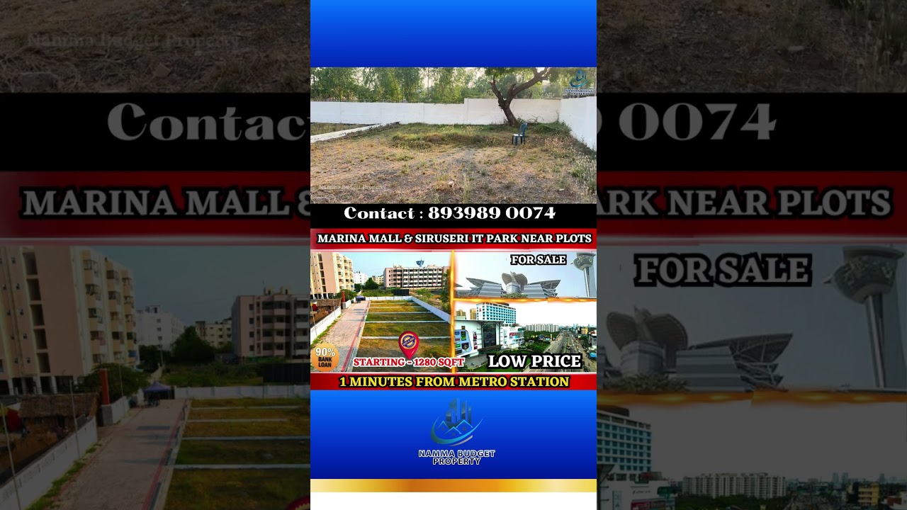 Navalur Plots for sale - Low Price | 100% Title Clear Documents | #navalur #omr #siruseri #plots