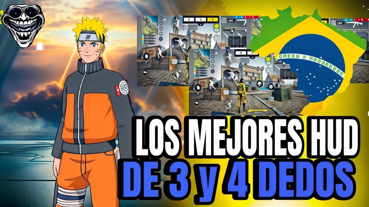 LOS MEJORES HUD DE FREFIRE A 3 y 4 DEDOS 👹insanos en 2025