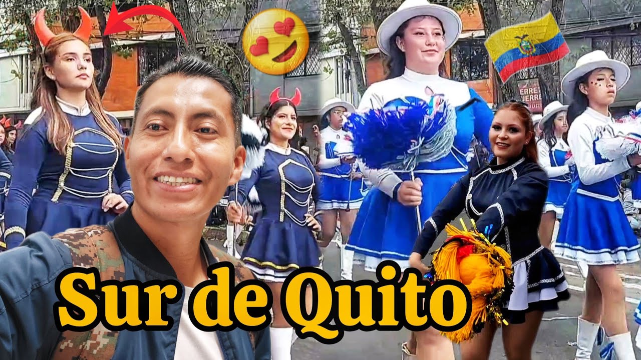 Sur de Quito chicas bastoneras encendieron el Desfil. Color, belleza y tradición Viajero Ecuador 