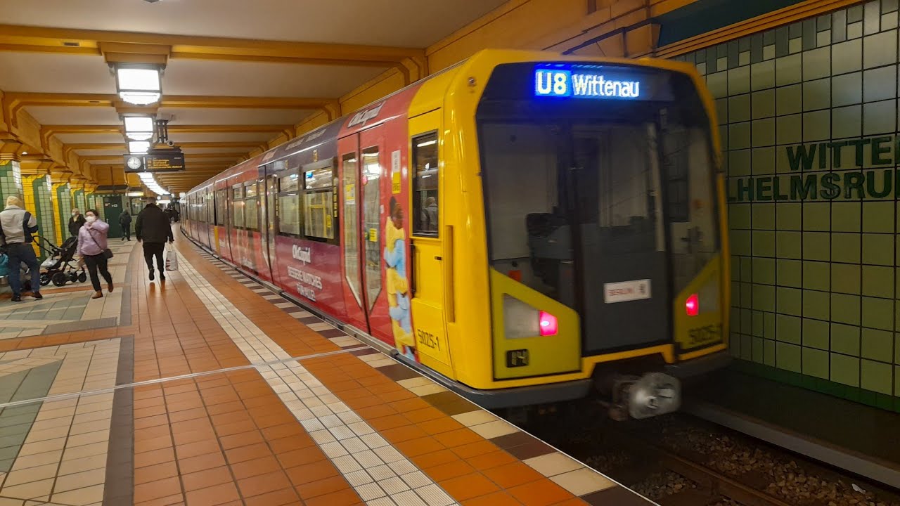 U-Bahn Berlin Mitfahrt von Hermannstraße bis Wittenau im H97 auf der U8 Komplette Linie