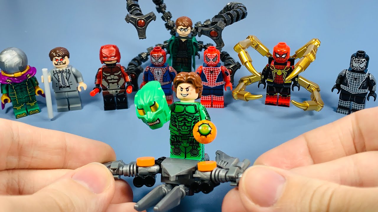 Unofficial Figure of Lego Spider-Man No Way Home, Daredevil and Mysterio -//-фигурки Человека-паука