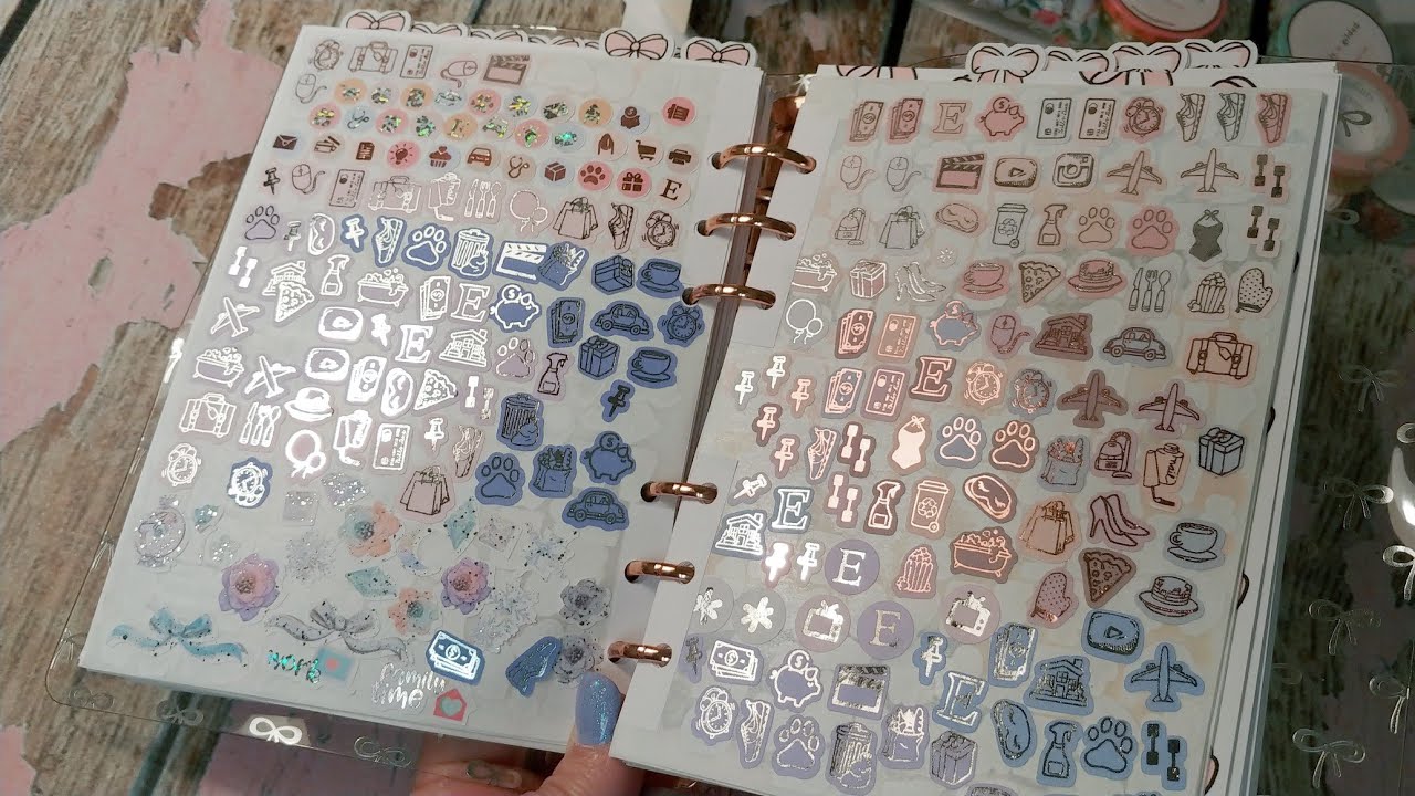 DIY Storage For Leftover Stickers Using B6 TN's As A Binder How To Tutorial