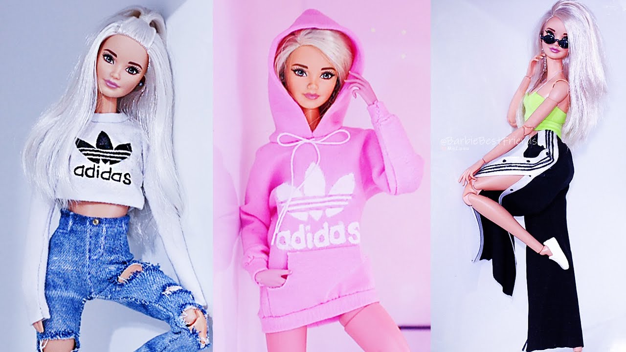 DIY Barbie: ADIDAS Fashion Clothes Compilation