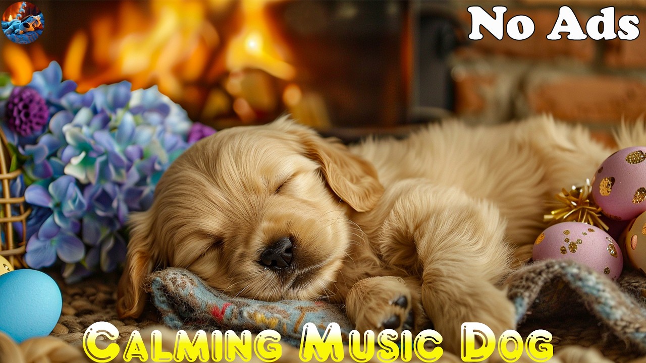 12 Hours Deep Relaxation for Dogs🐶💖 Anti-Stress Music 🐕 Crackling Fireplace Sounds 🔥