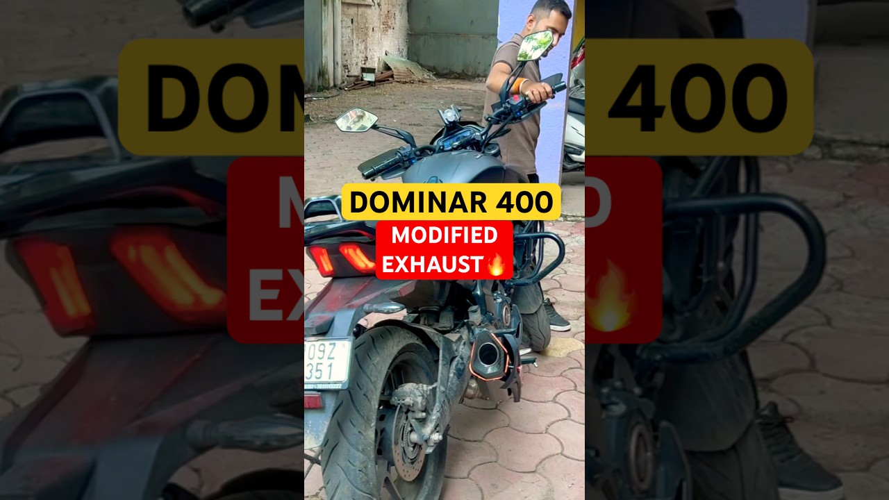 Dominar 400 Exhaust Modified Sound 🔥R9 RACING GENERATION EXHAUST❤️&zwj;🔥 #dominar400 #ytshorts